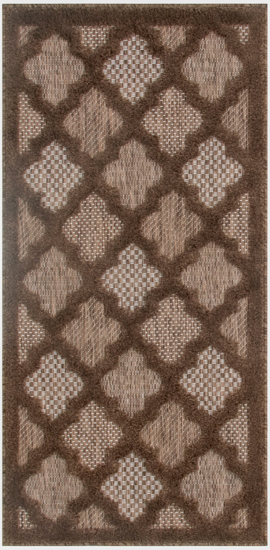 Nourison Home Easy Care NES01 Brown Contemporary Flat Weave Rug