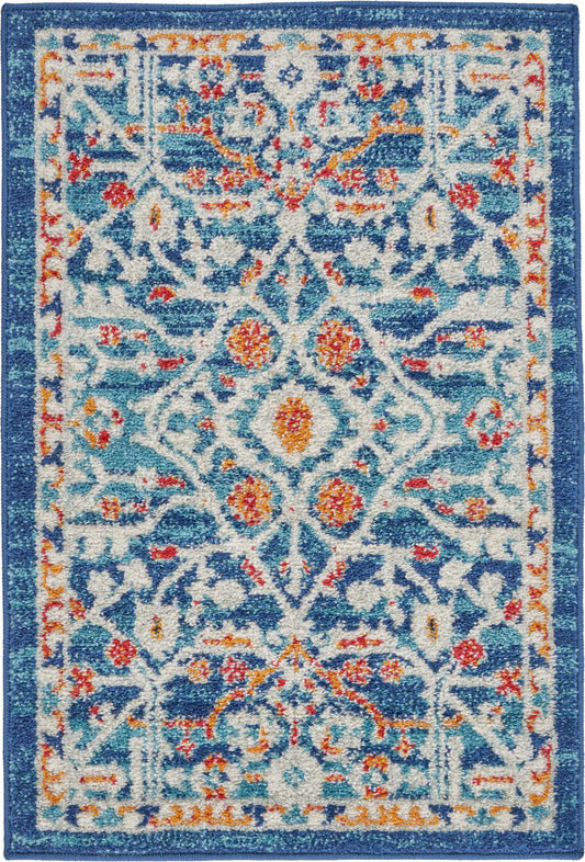 Nourison Home Passion PSN28 Blue Multicolor Transitional Machinemade Rug