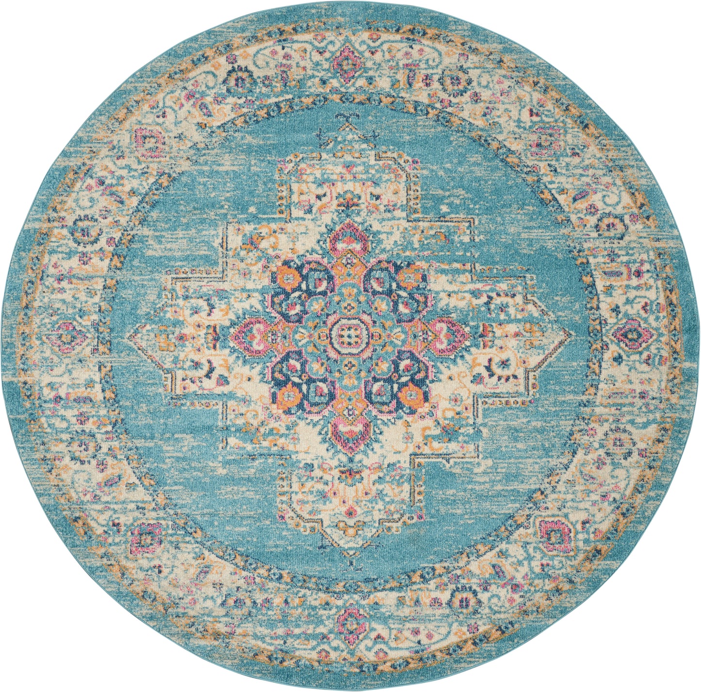 Nourison Home Passion PSN03 Light Blue  Transitional Machinemade Rug