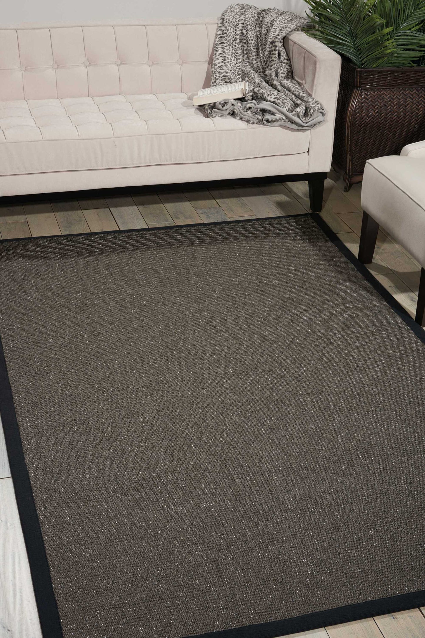 Michael Amini Brilliance MA700 Charcoal  Contemporary Woven Rug