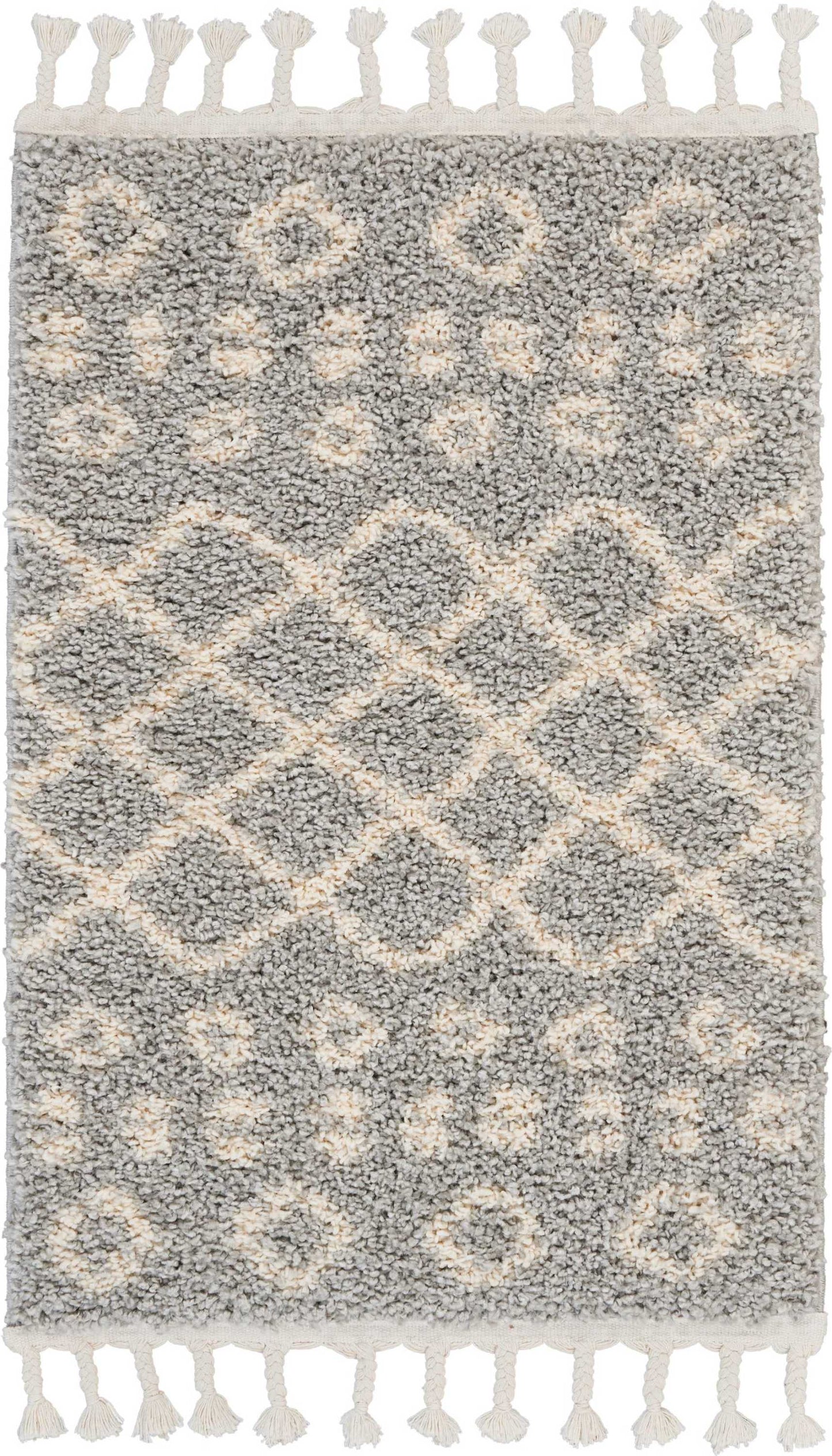 Nourison Home Moroccan Shag MRS02 Silver Transitional Machinemade Rug