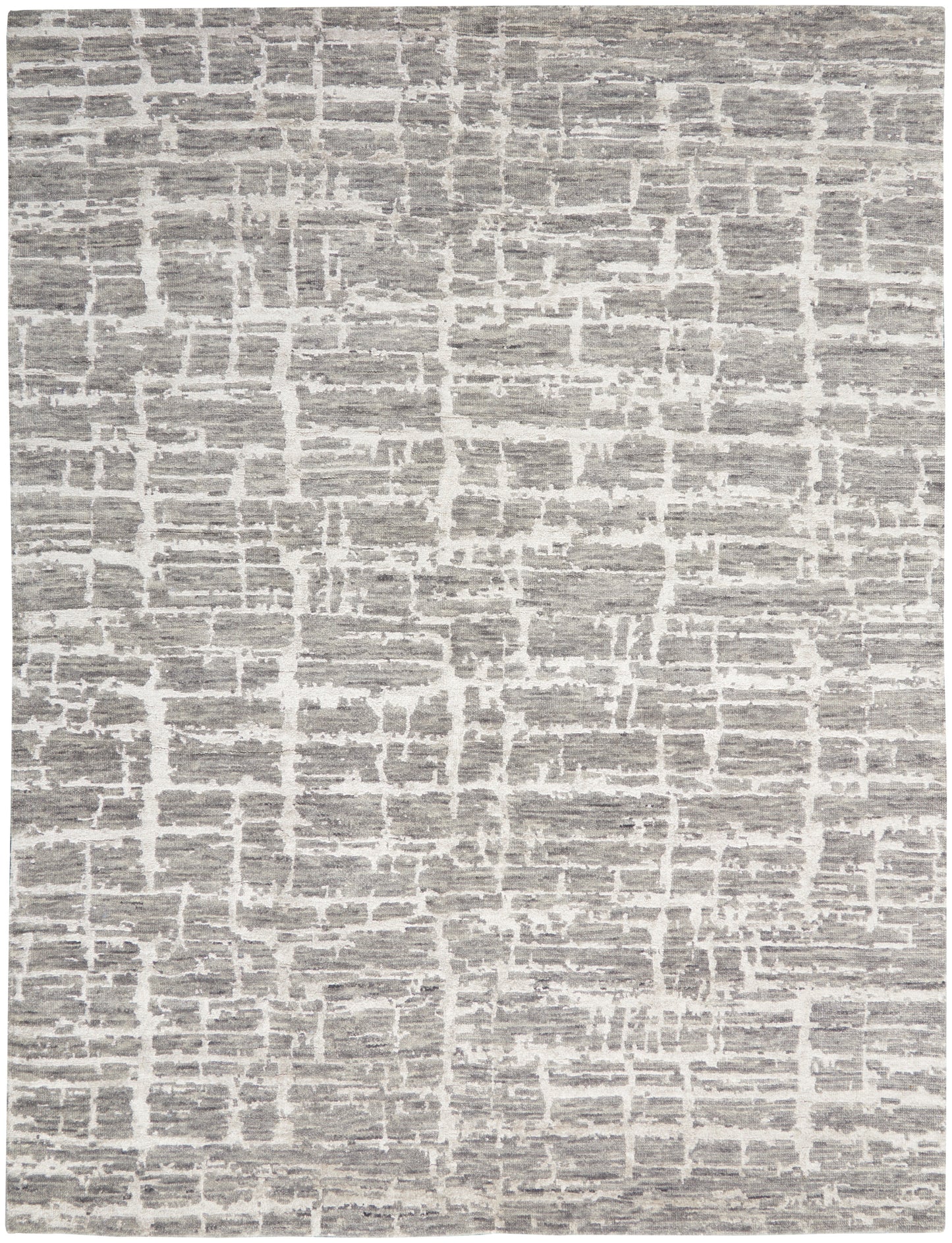 Nourison Home Luna LUN02 Grey Silver  Contemporary Knotted Rug