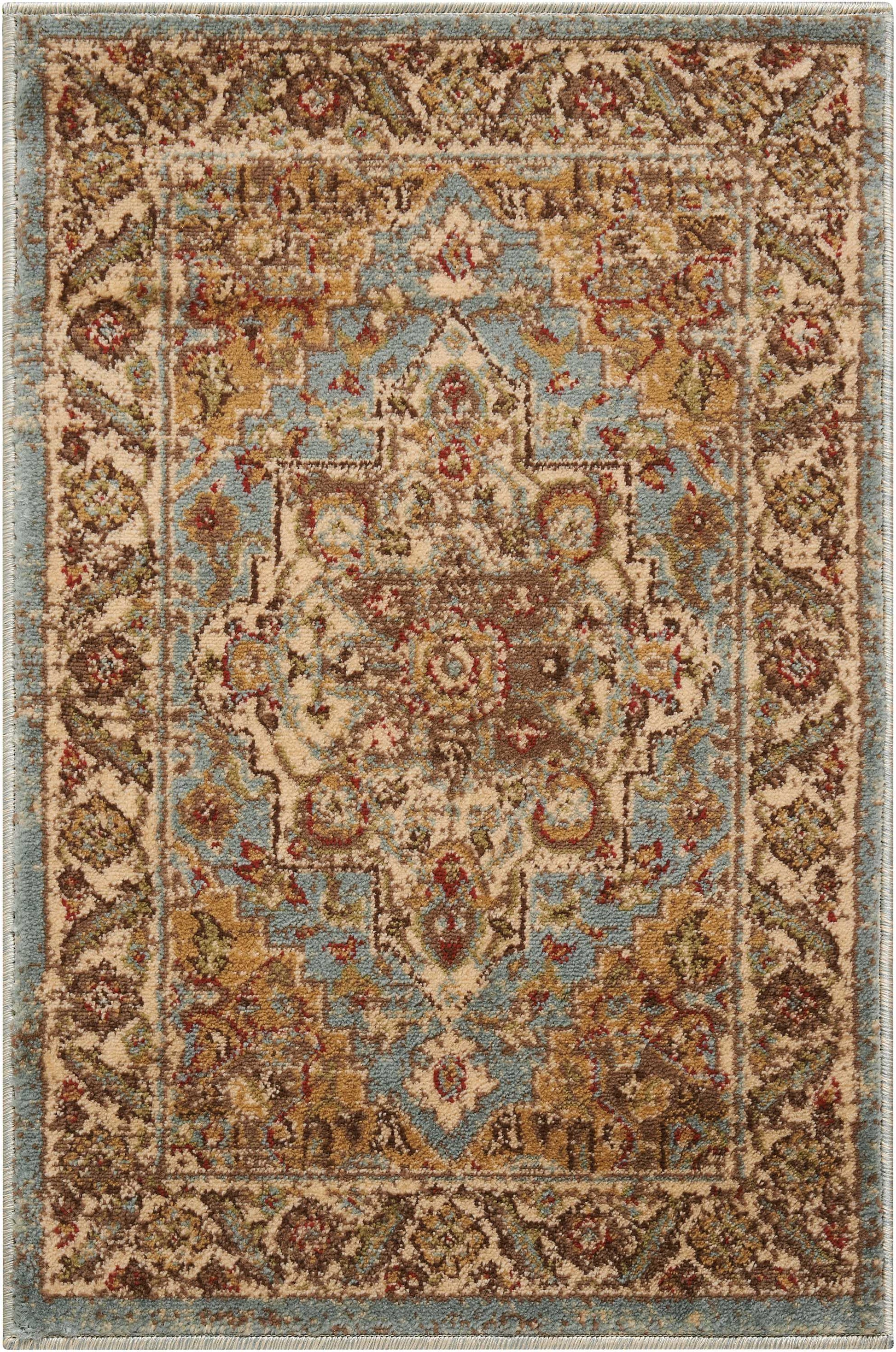 Nourison Home Delano DEL05 Blue Traditional Machinemade Rug