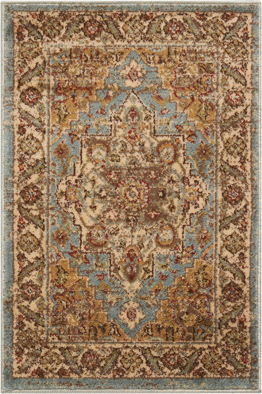 Nourison Home Delano DEL05 Blue Traditional Machinemade Rug