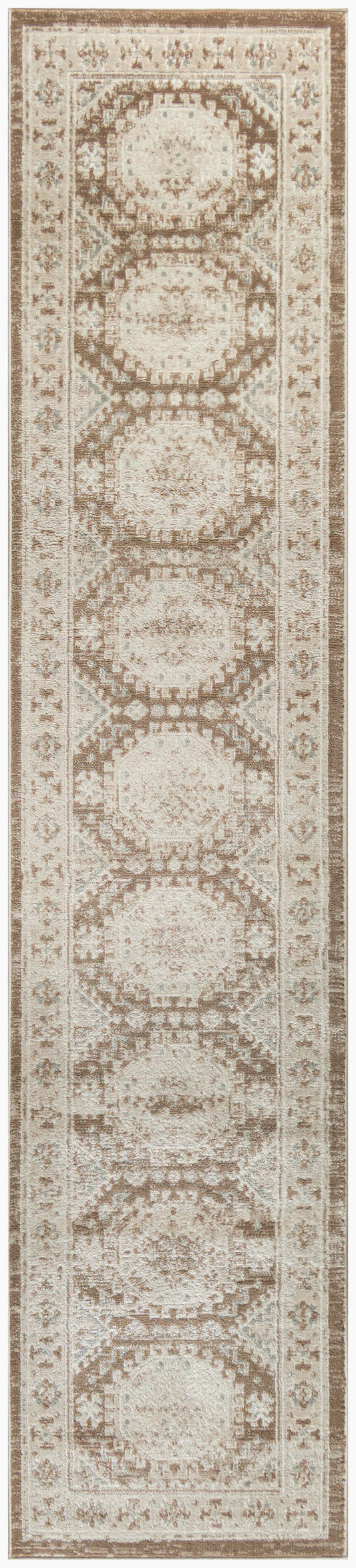 Nourison Home Serenity Home SRH01 Ivory Mocha Traditional Woven Rug