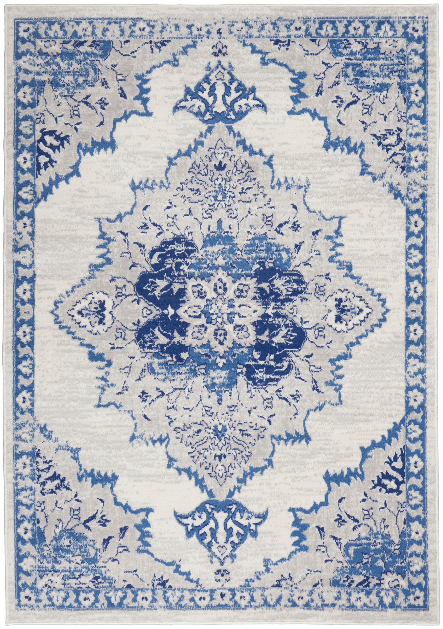 Nourison Home Whimsicle WHS14 Ivory Blue  Transitional Machinemade Rug