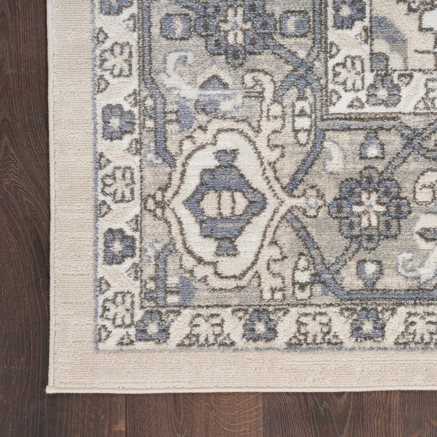 Nourison Home Quarry QUA05 Ivory Blue  Transitional Machinemade Rug