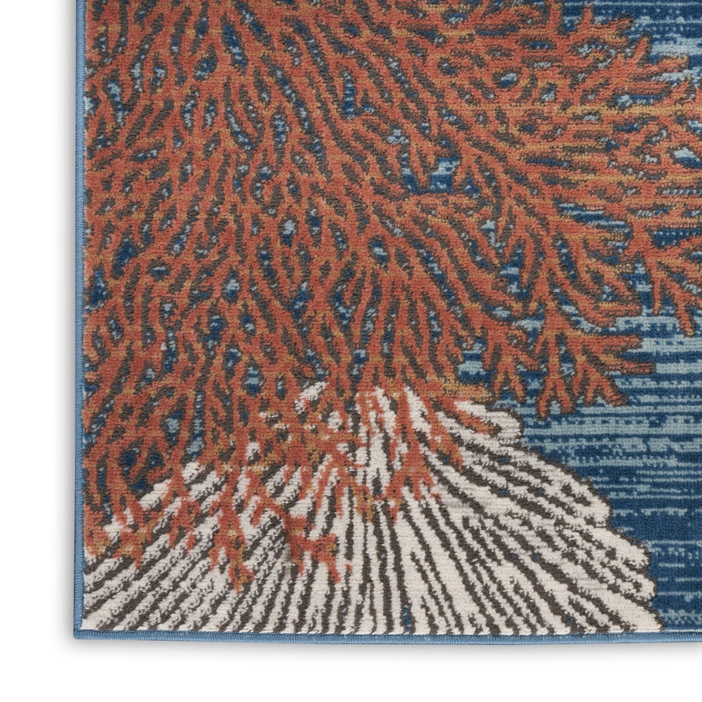 Nourison Home Seaside SDS04 Blue Multicolor  Contemporary Machinemade Rug