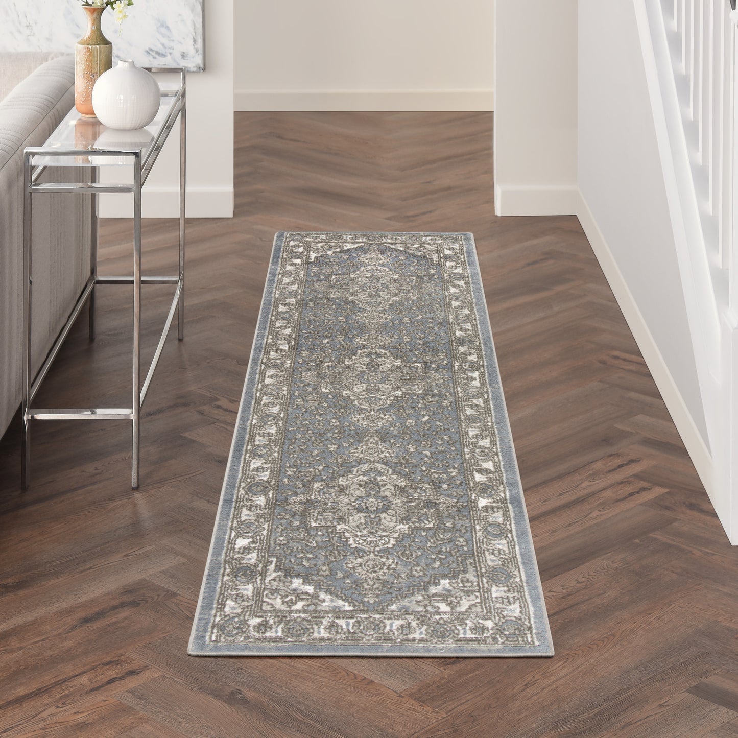 Nourison Home Quarry QUA05 Blue  Transitional Machinemade Rug