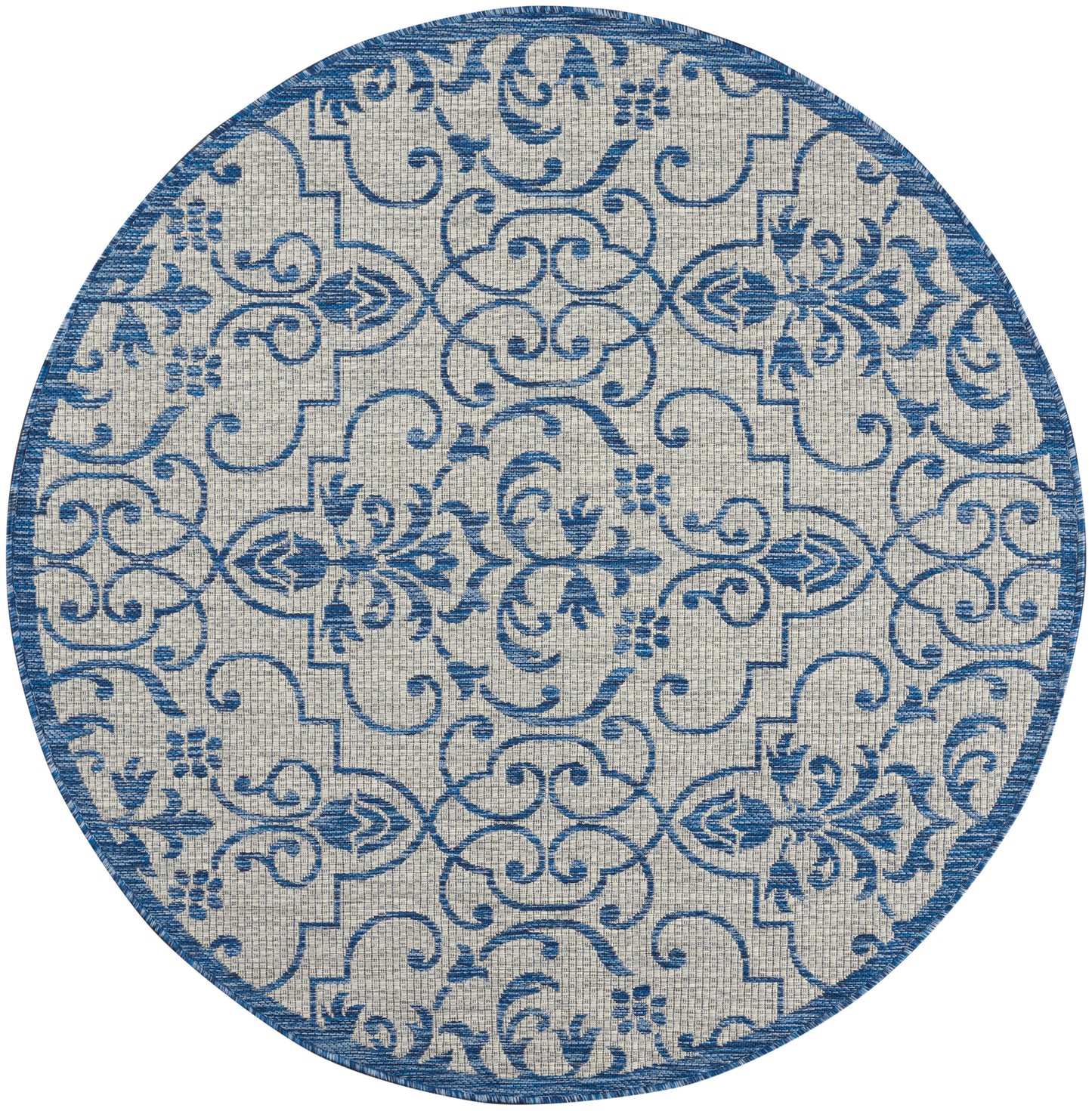 Nourison Home Country Side CTR04 Ivory Blue  Transitional Machinemade Rug