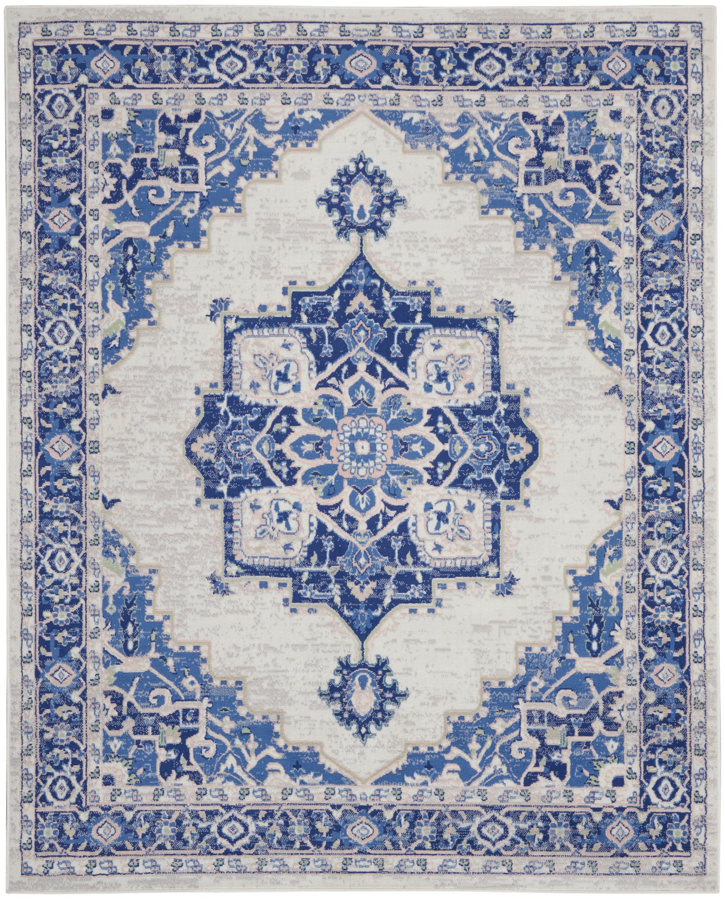 Nourison Home Whimsicle WHS03 Ivory Blue  Transitional Machinemade Rug