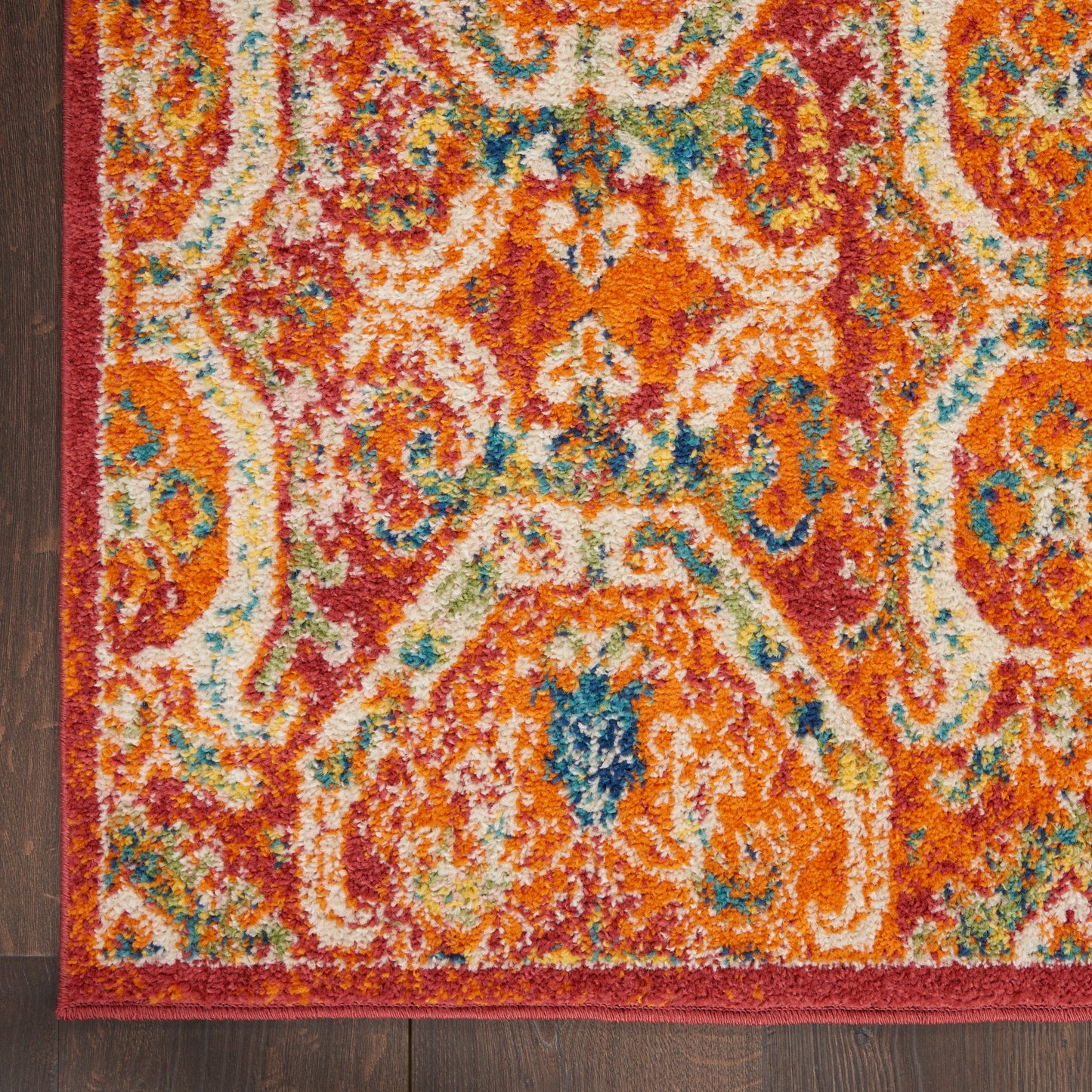 Nourison Home Allur ALR05 Red Multicolor  Transitional Machinemade Rug