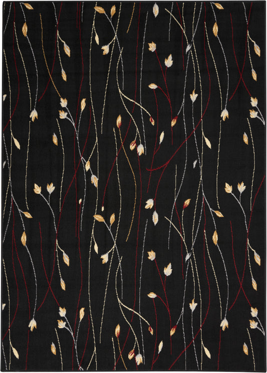 Nourison Home Grafix GRF15 Black Contemporary Machinemade Rug