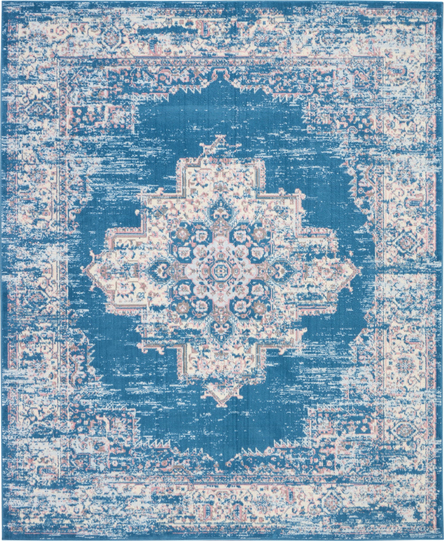 Nourison Home Grafix GRF14 Blue  Transitional Machinemade Rug