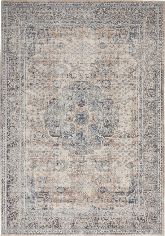 Nourison Home Quarry QUA07 Beige Grey  Transitional Machinemade Rug