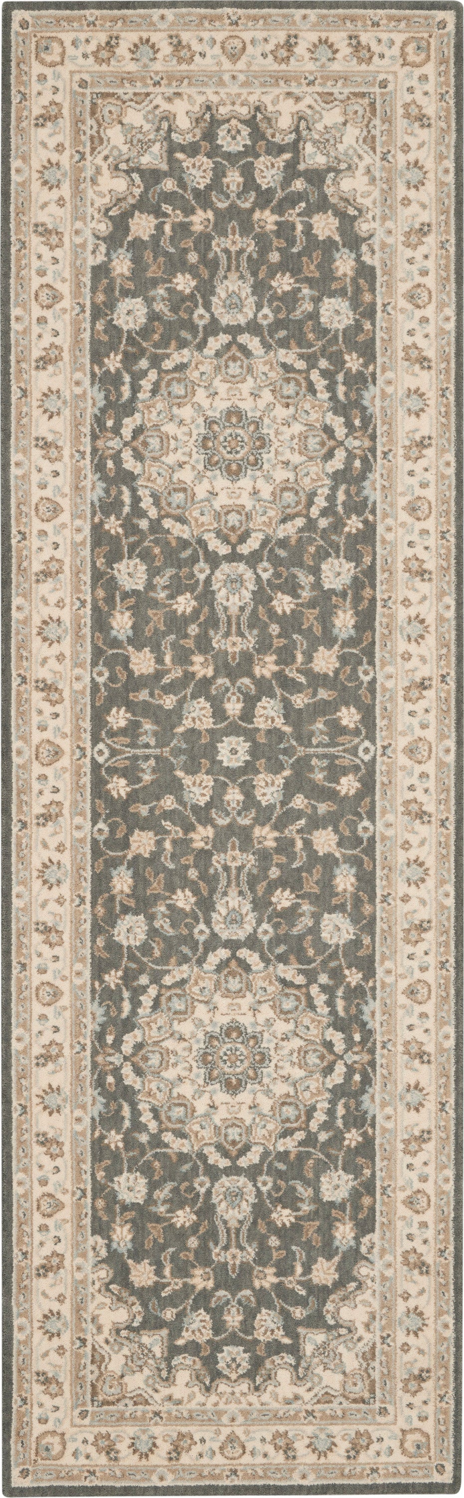 Nourison Home Living Treasures LI15 Grey Ivory  Traditional Loom Rug