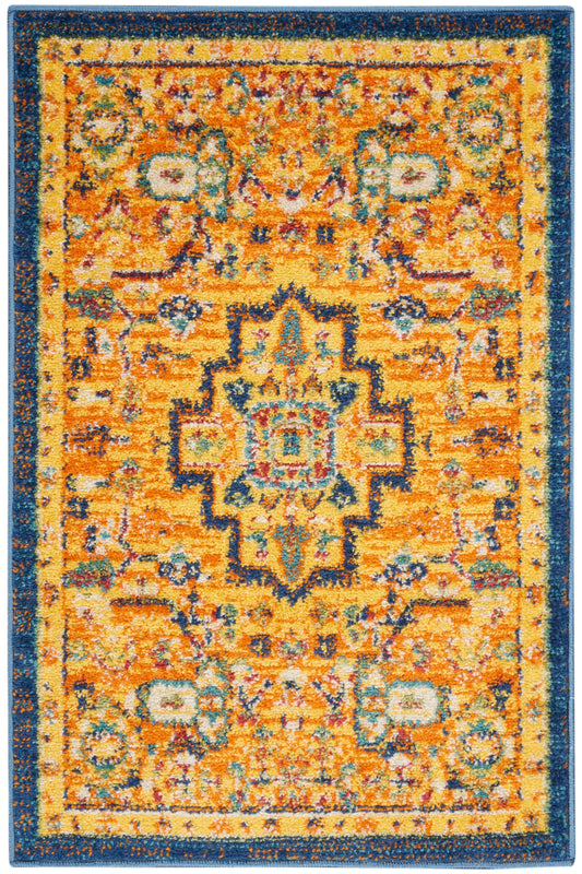 Nourison Home Allur ALR04 Orange Multicolor Transitional Machinemade Rug