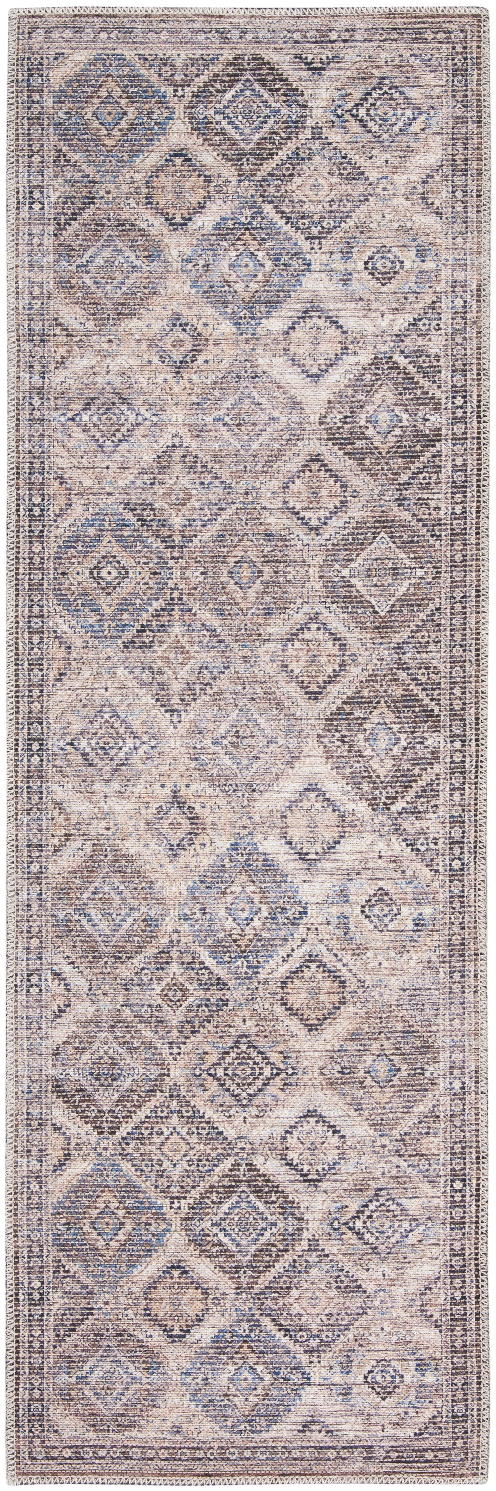 Nicole Curtis Machine Washable Series 1 SR103 Ivory Latte  Traditional Machinemade Rug