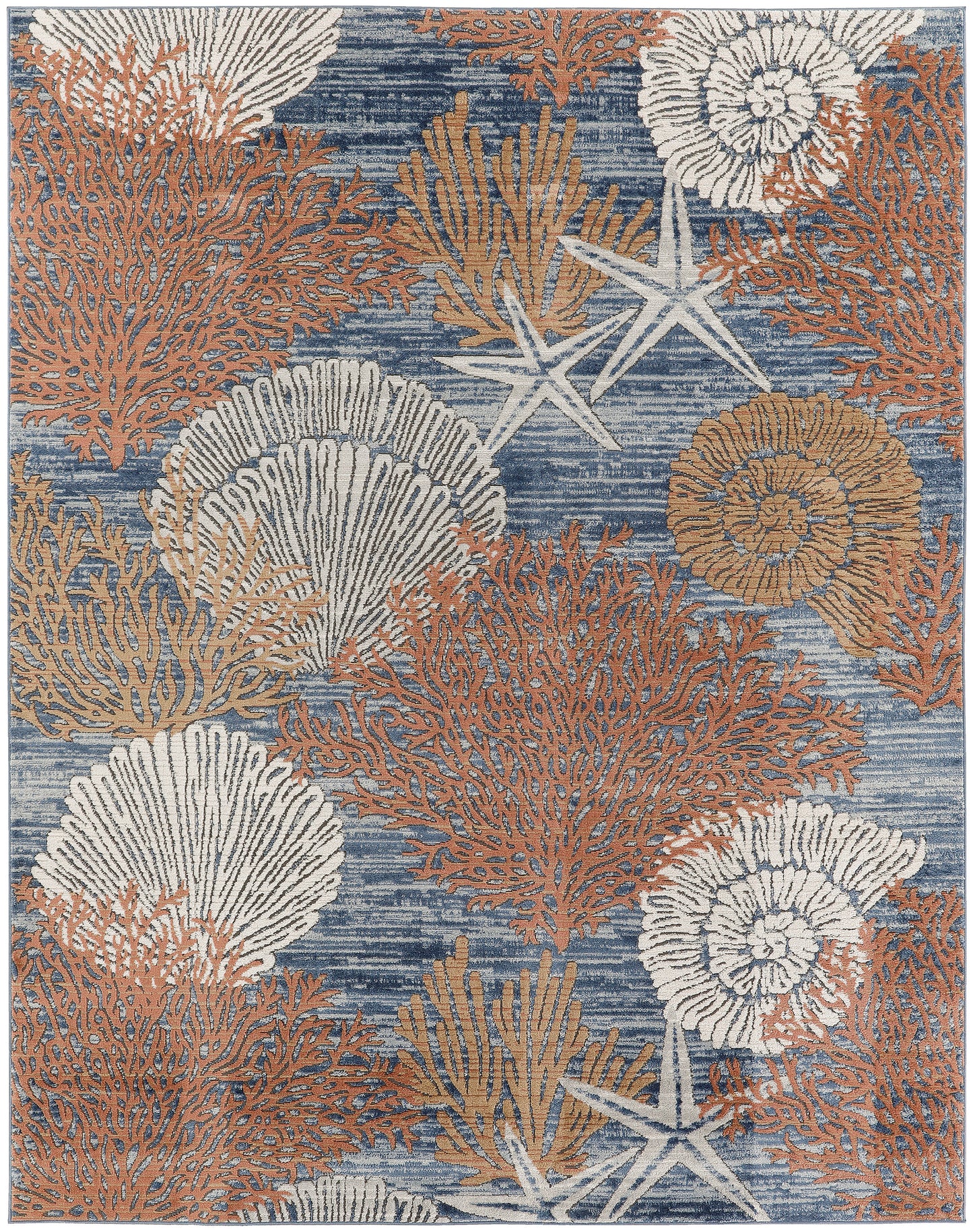 Nourison Home Seaside SDS04 Blue Multicolor  Contemporary Machinemade Rug