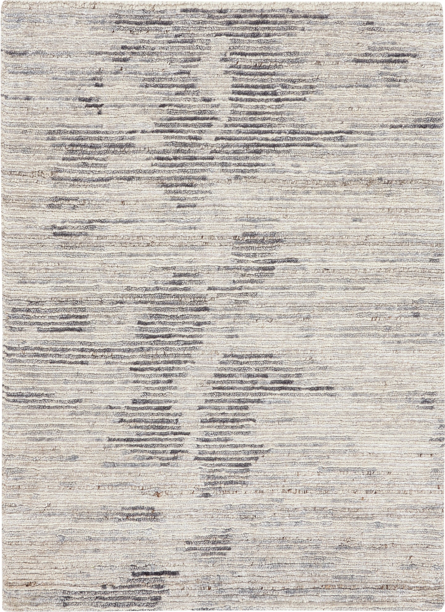 Nourison Home OCEAN OCP03 Cream Charcoal Contemporary Knotted Rug