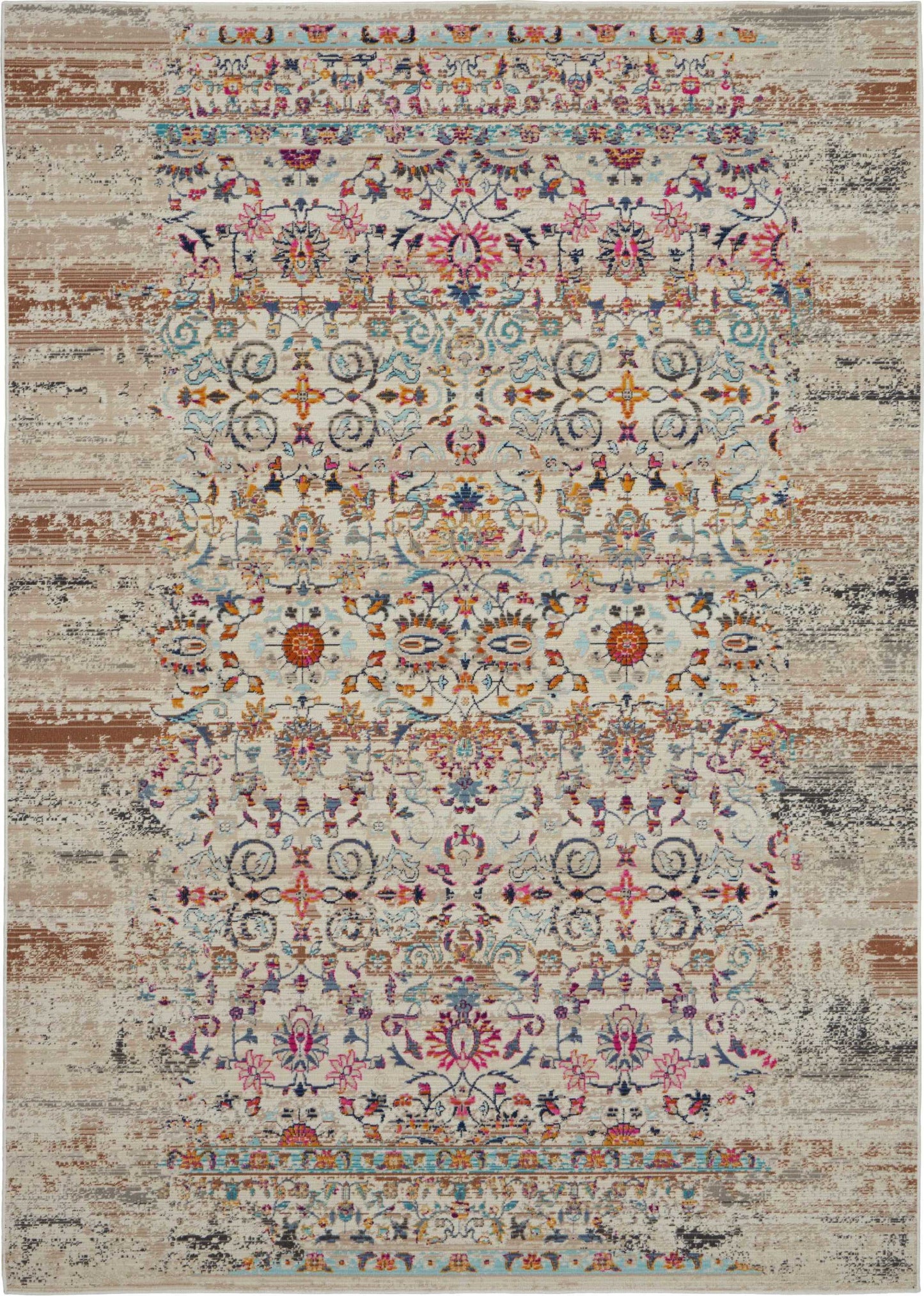 Nourison Home Vintage Kashan VKA02 Ivory  Traditional Machinemade Rug