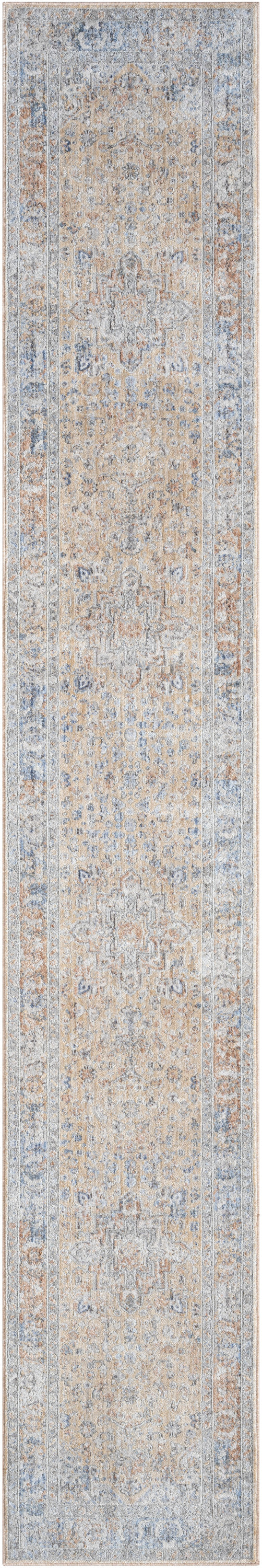 Nourison Home Elegant Heirlooms ELH01 Grey Gold Traditional Machinemade Rug