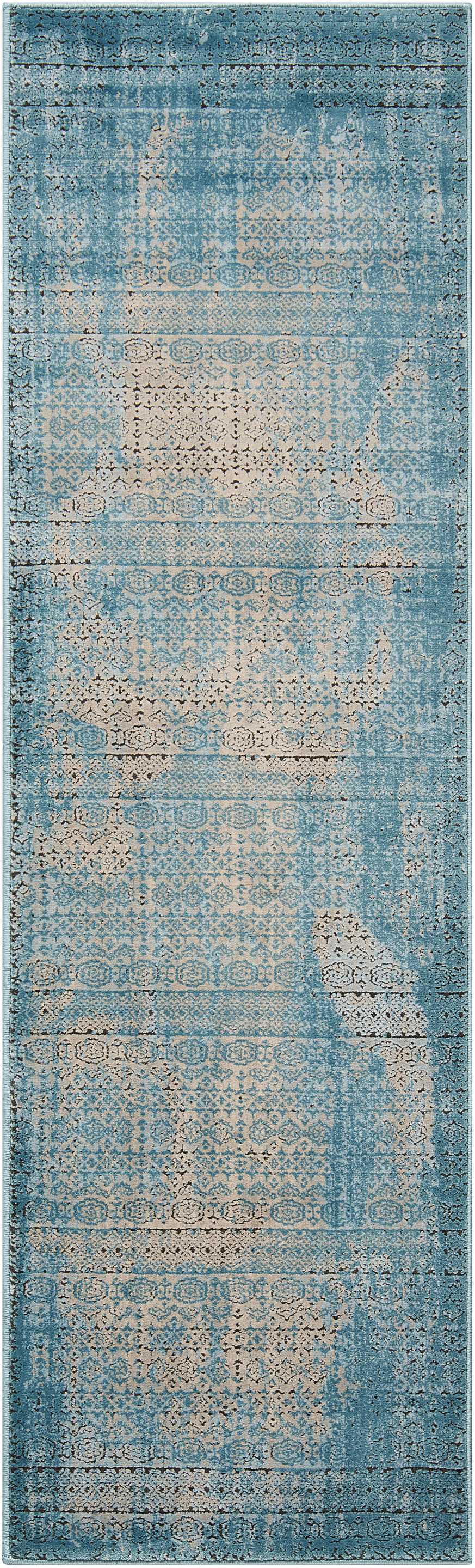 Nourison Home Karma KRM01 Blue  Traditional Machinemade Rug