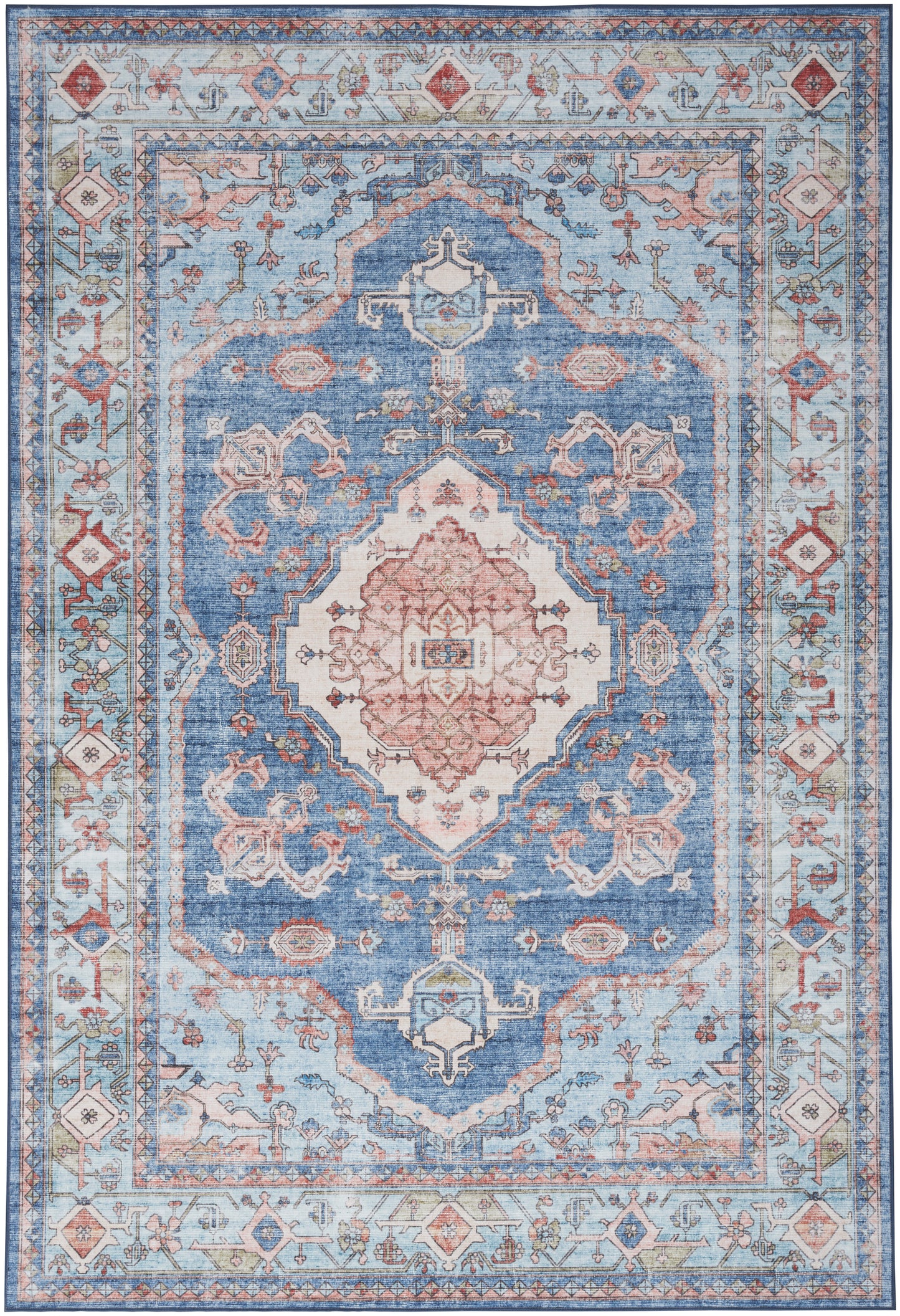 Nourison Home Fulton FUL11 Blue  Traditional Machinemade Rug