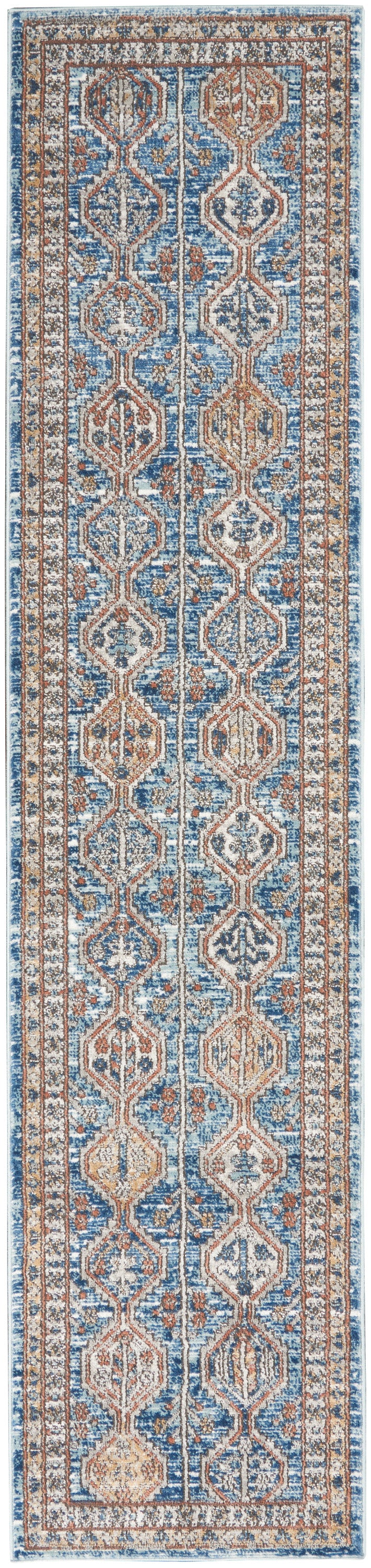 Nourison Home Quarry QUA15 Blue Multi  Contemporary Machinemade Rug