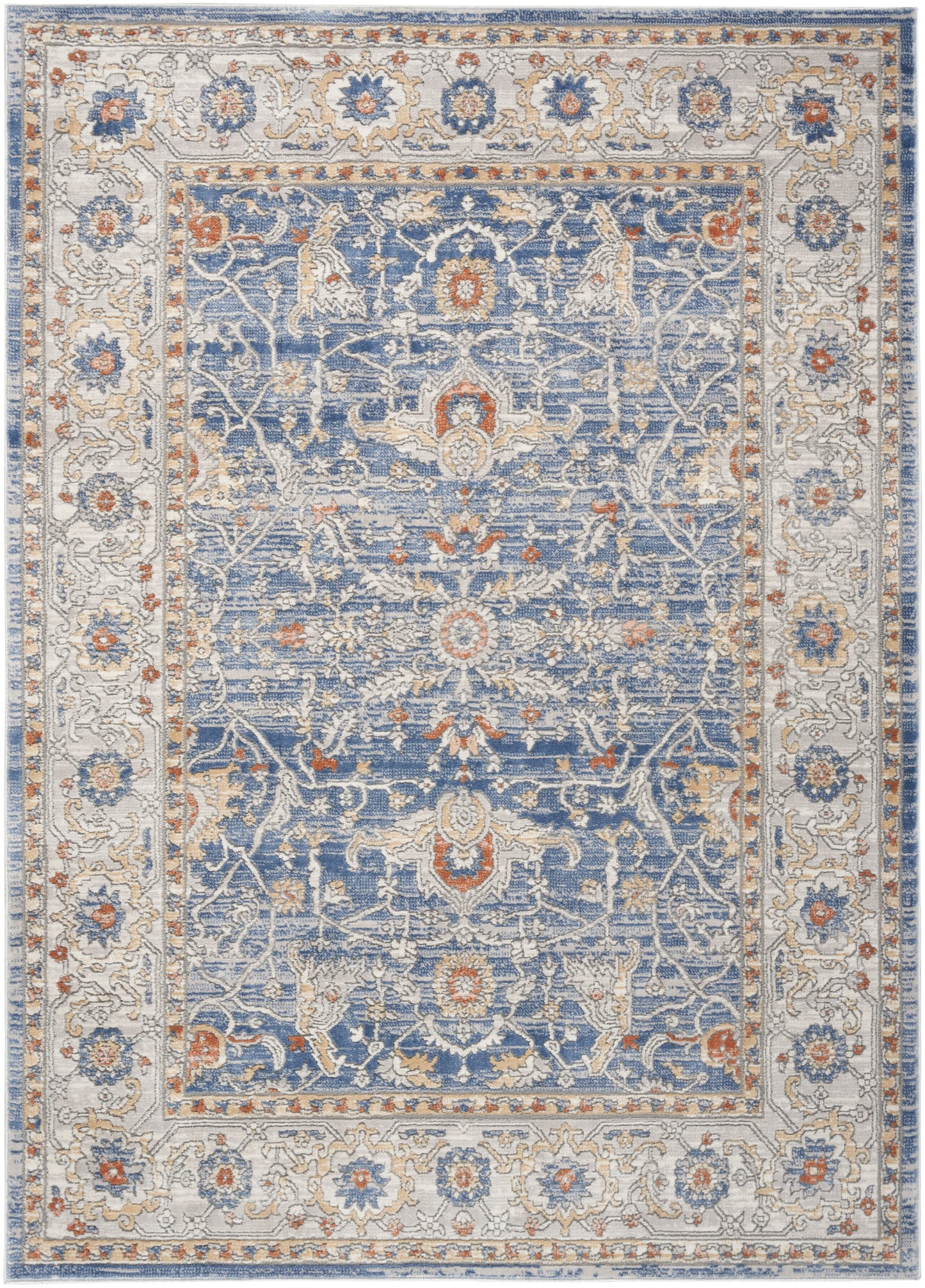 Nicole Curtis Series 4 SR402 Light Blue Grey  Traditional Machinemade Rug