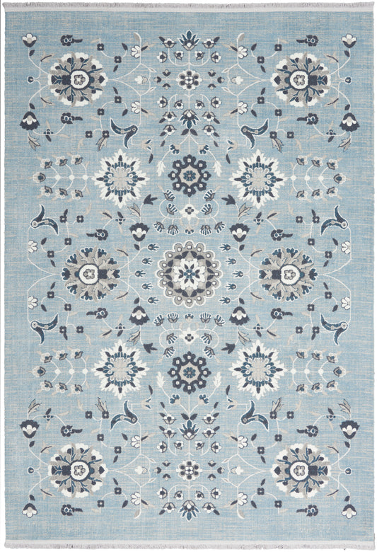 Nourison Home Lennox LEN04 Light Blue Grey  Transitional Machinemade Rug