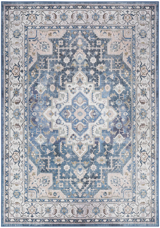 Nourison Home Vintage Home VNH04 Ivory Blue  Traditional Machinemade Rug