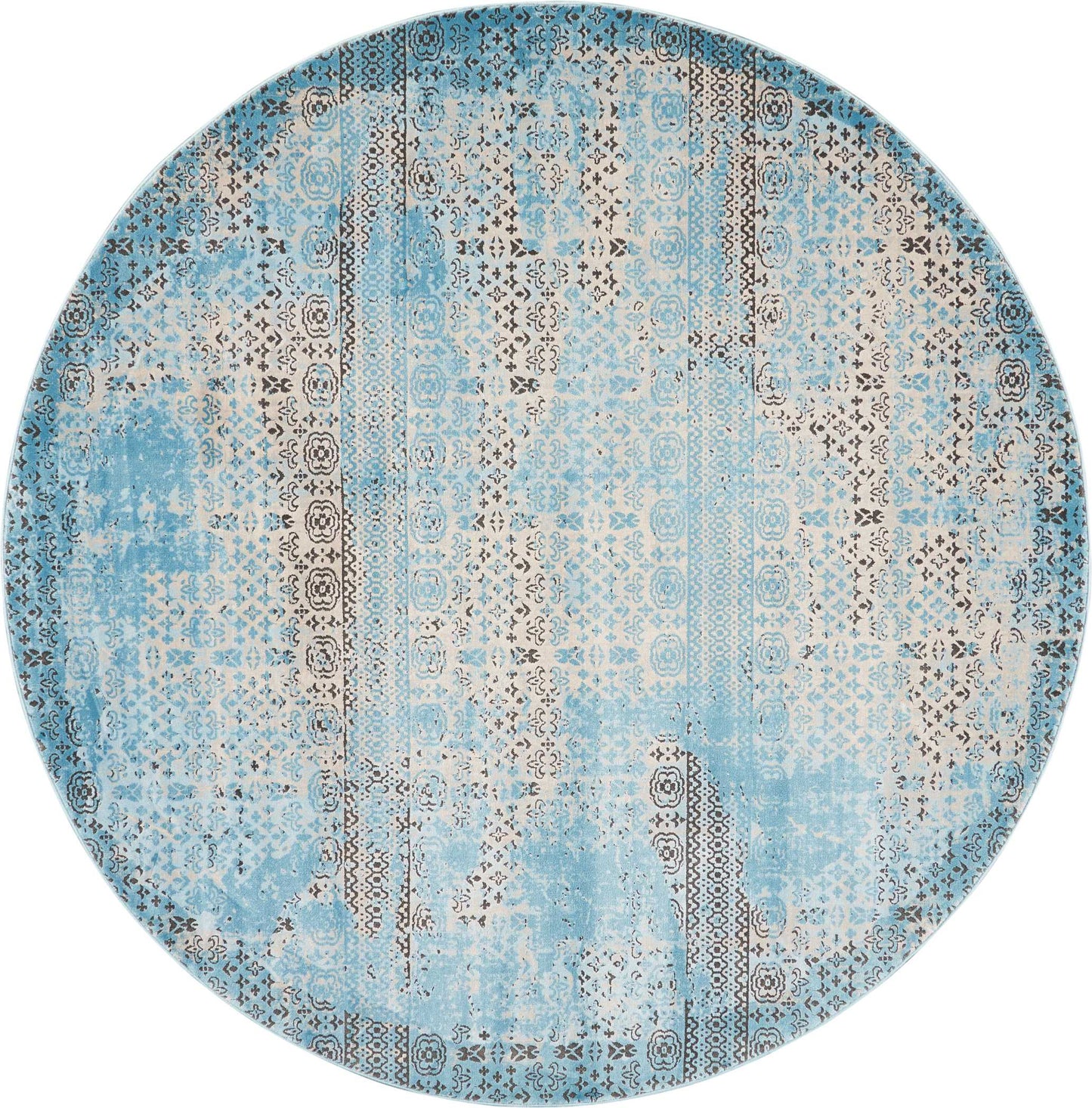 Nourison Home Karma KRM01 Blue  Traditional Machinemade Rug