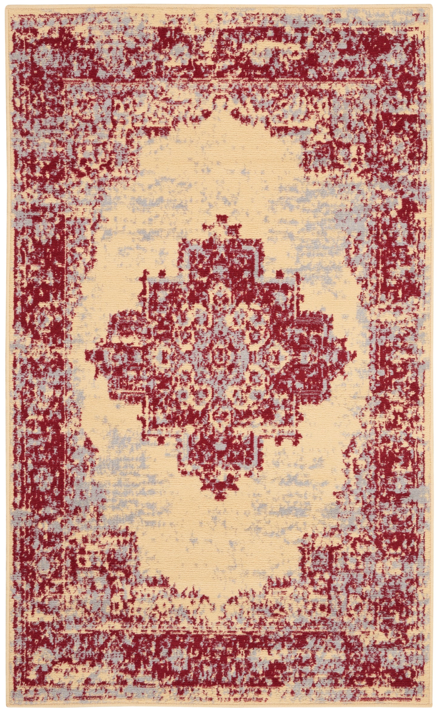 Nourison Home Grafix GRF14 Cream Red  Transitional Machinemade Rug