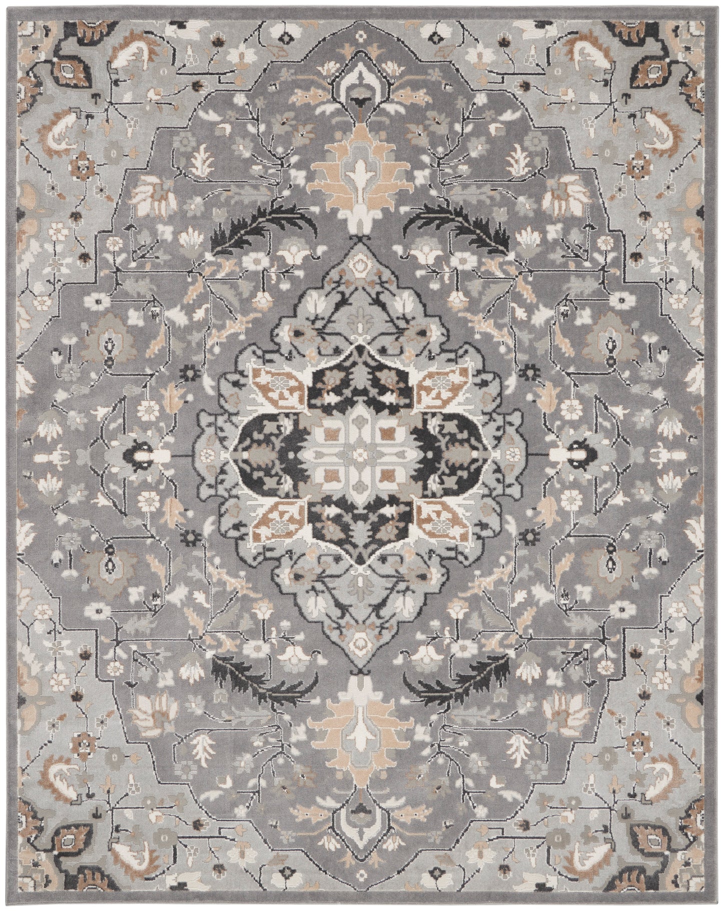 Nourison Home Elation ETN09 Grey  Traditional Machinemade Rug