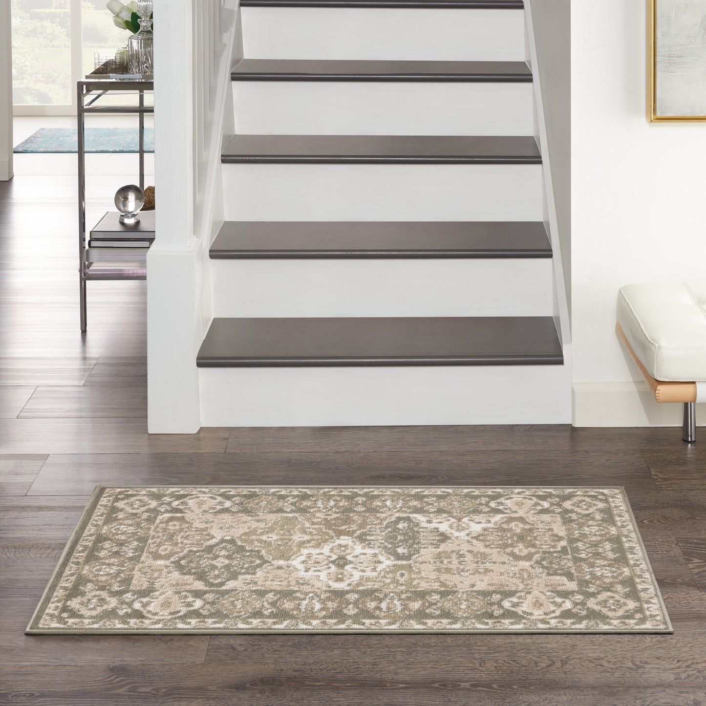 Nourison Home Grafix GRF31 Green  Traditional Machinemade Rug