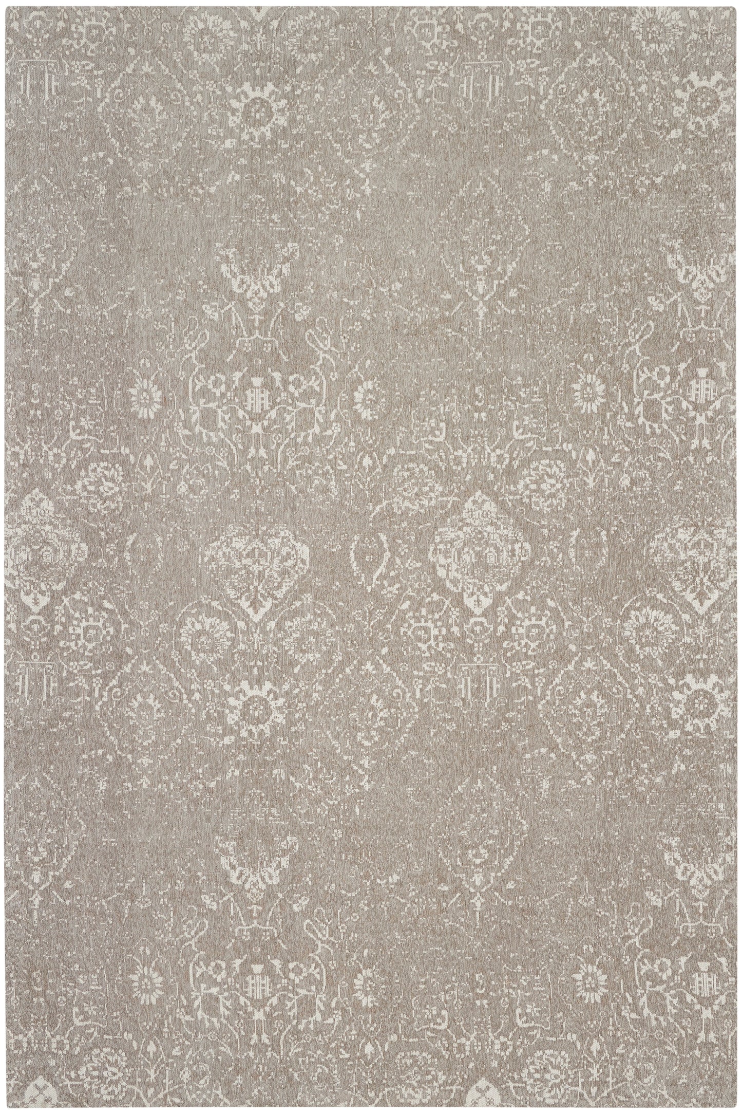 Nourison Home Damask DAS06 Lt Grey  Transitional Machinemade Rug