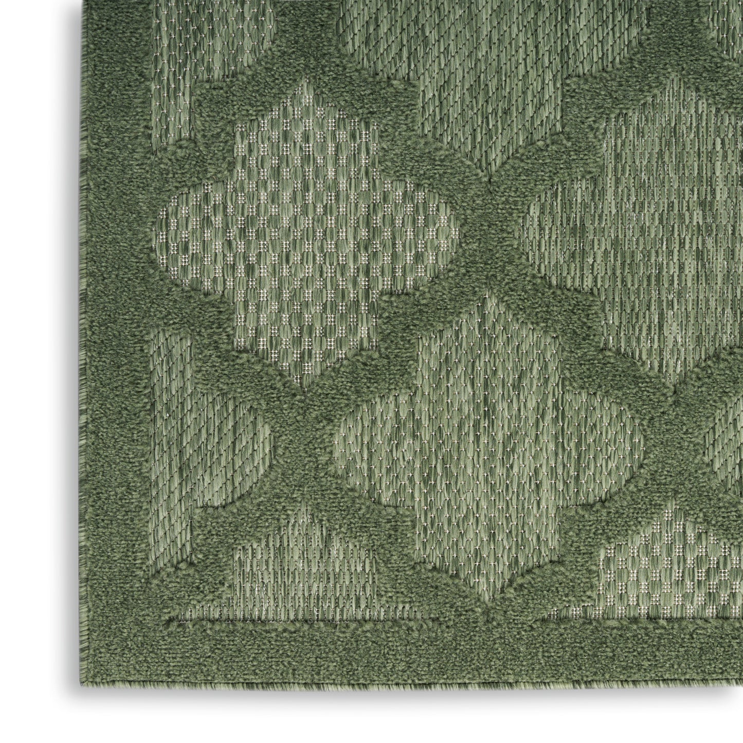 Nourison Home Easy Care NES01 Green  Contemporary Flat Weave Rug