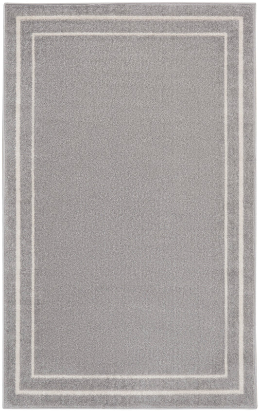 Nourison Home Nourison Essentials NRE02 Grey Ivory Contemporary Machinemade Rug