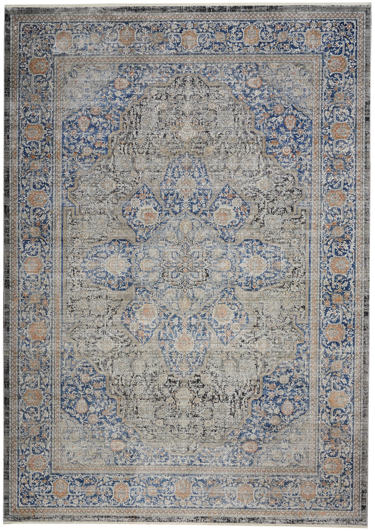 Nourison Home Starry Nights STN07 Blue  Traditional Woven Rug