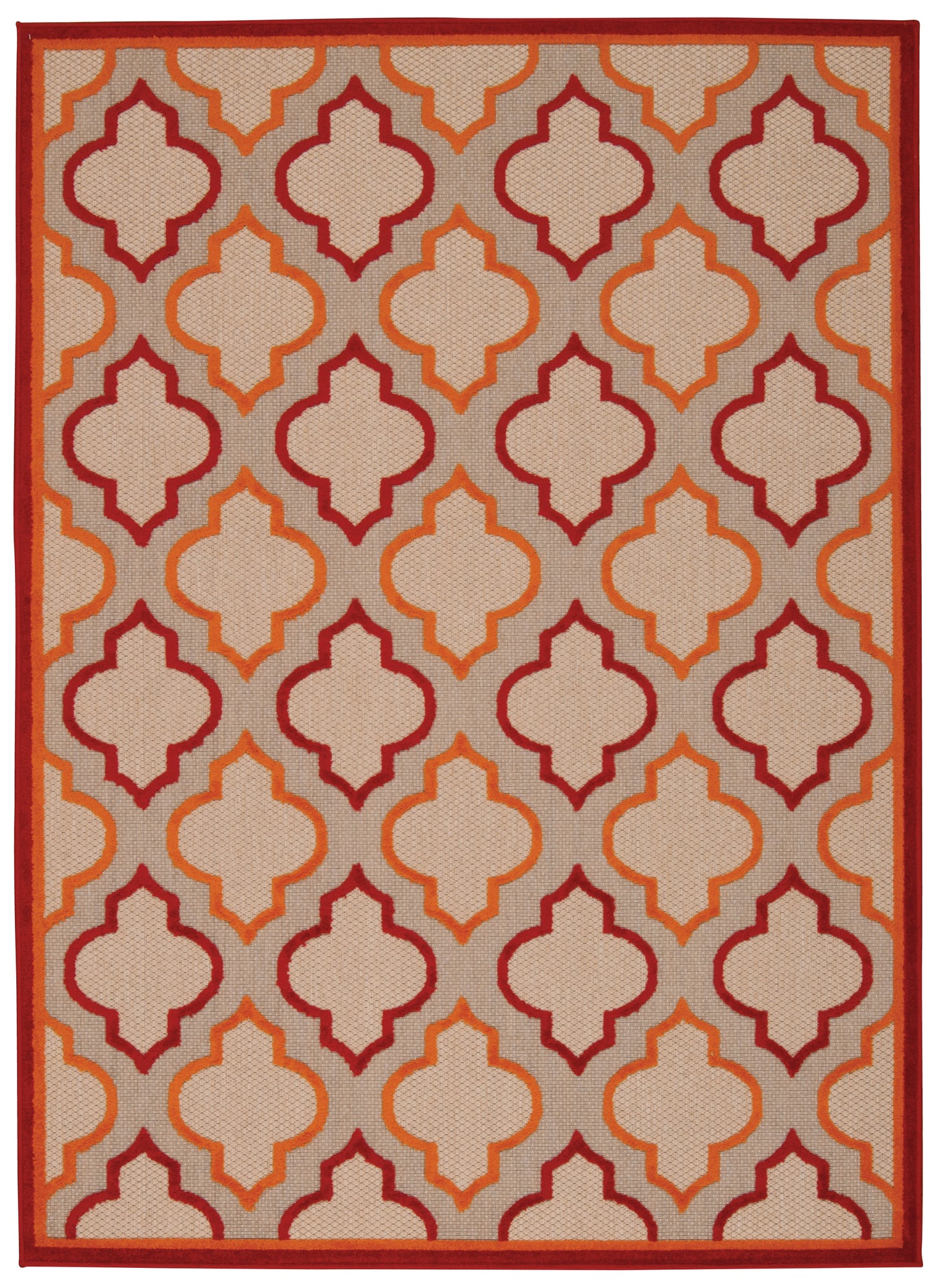 Nourison Home Aloha ALH06 Red  Contemporary Machinemade Rug