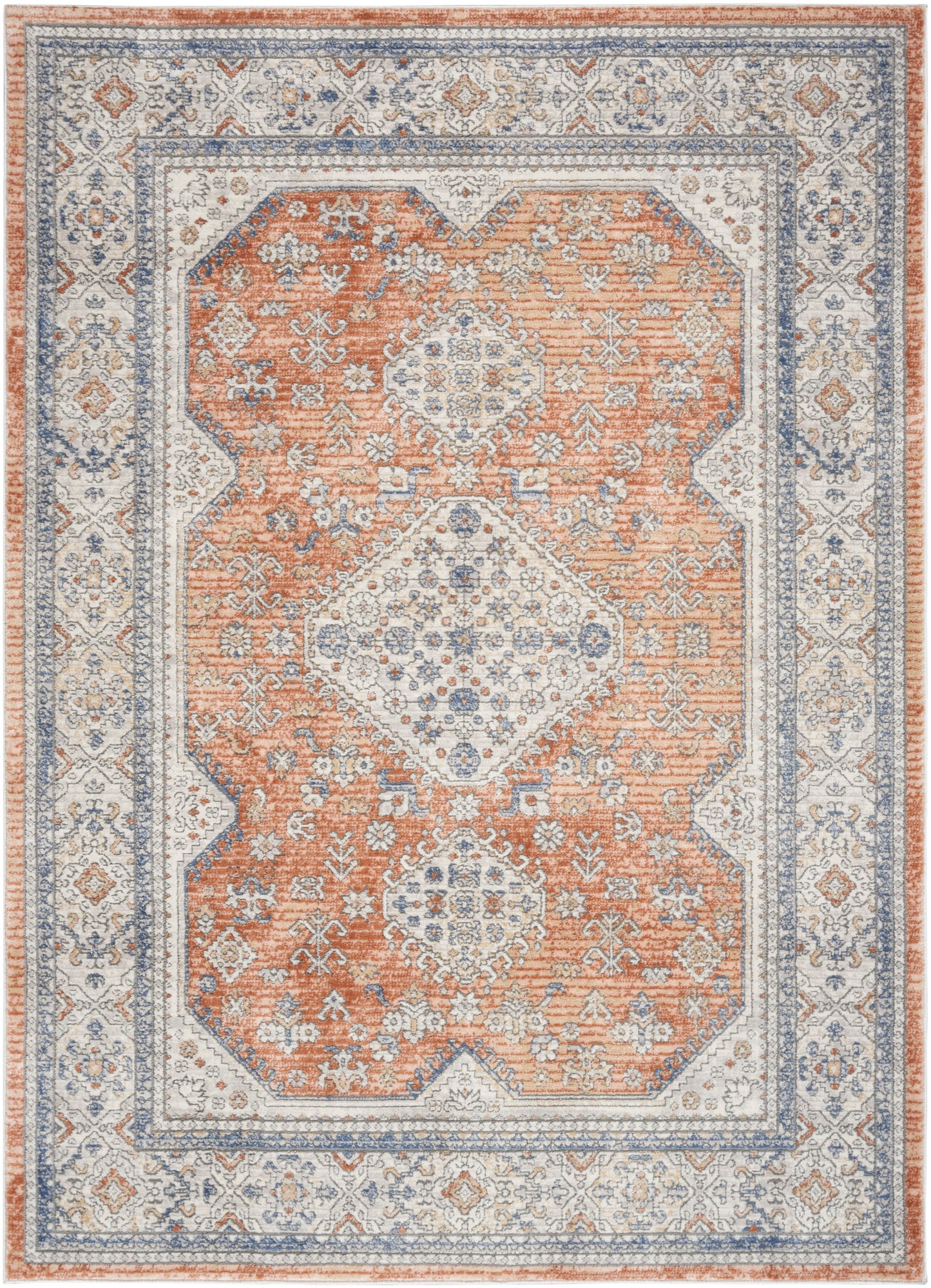 Nicole Curtis Series 4 SR403 Cream Multi  Traditional Machinemade Rug