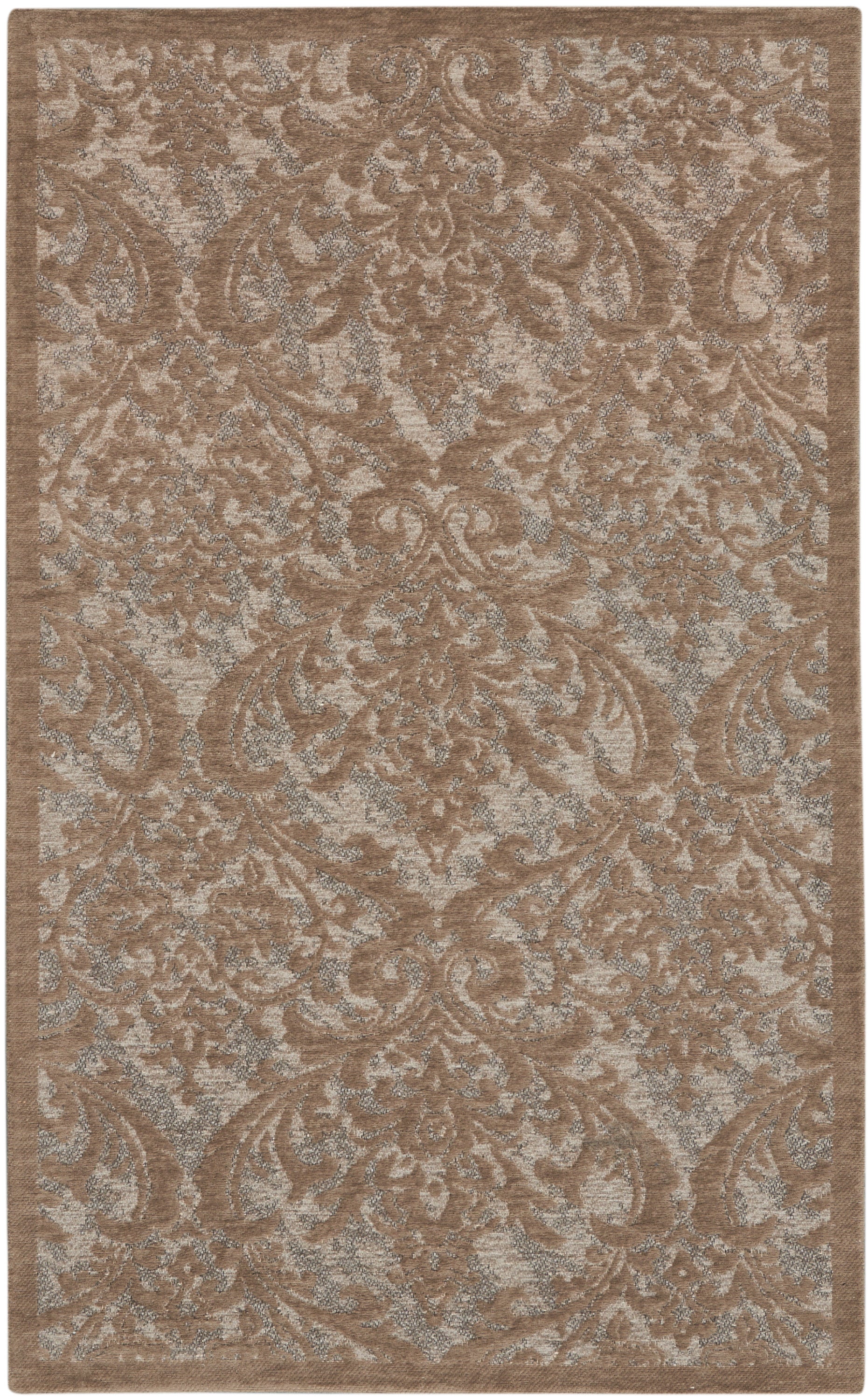 Nourison Home Damask DAS02 Grey Traditional Machinemade Rug