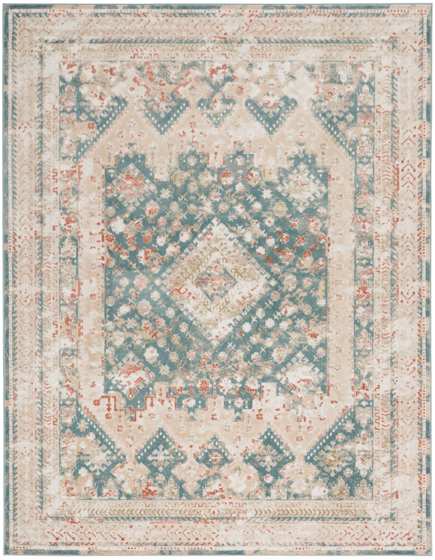 Nourison Home Thalia THL04 Green Ivory  Transitional Machinemade Rug