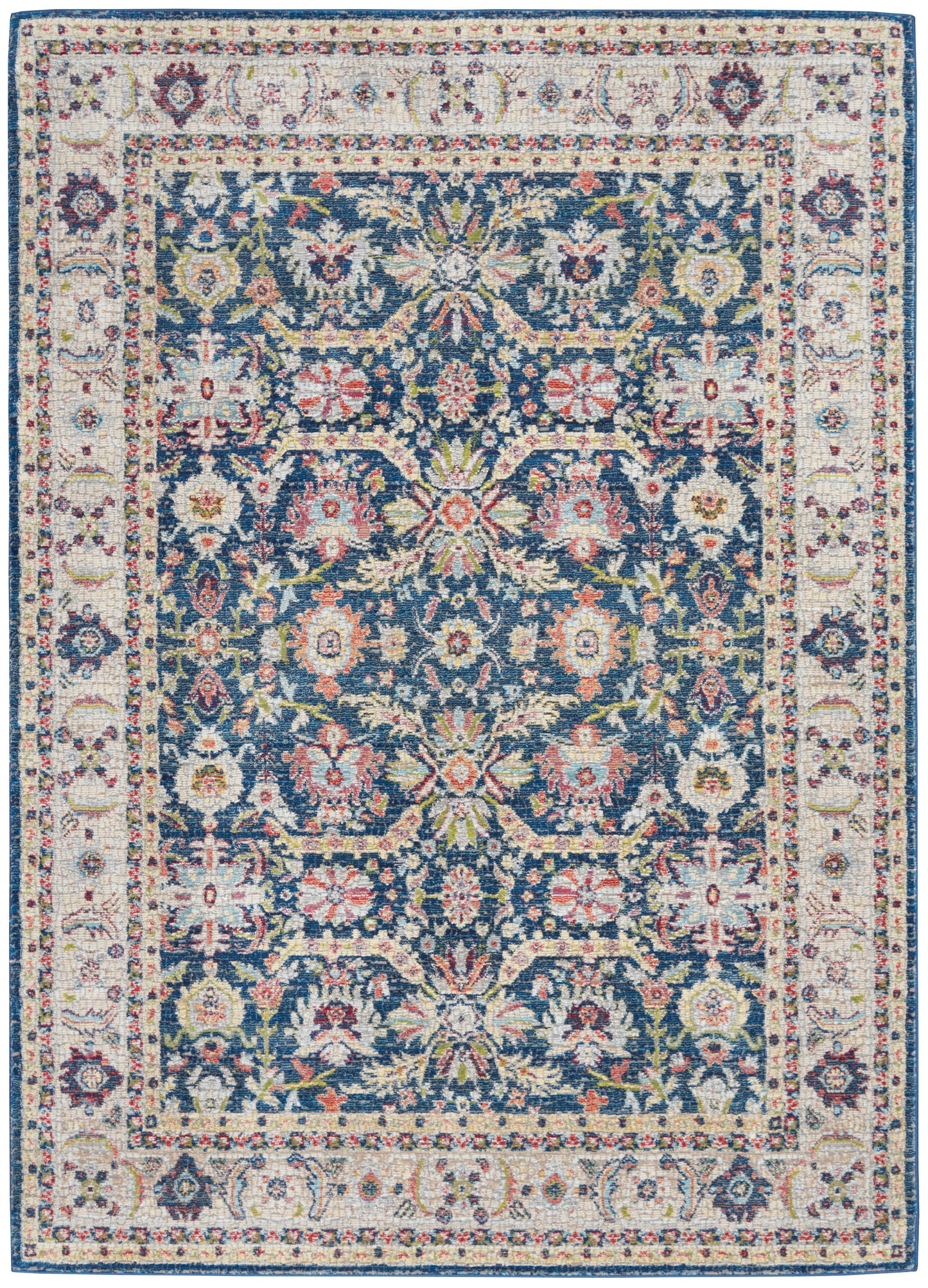 Nourison Home Ankara Global ANR13 Navy Multicolor  Traditional Machinemade Rug