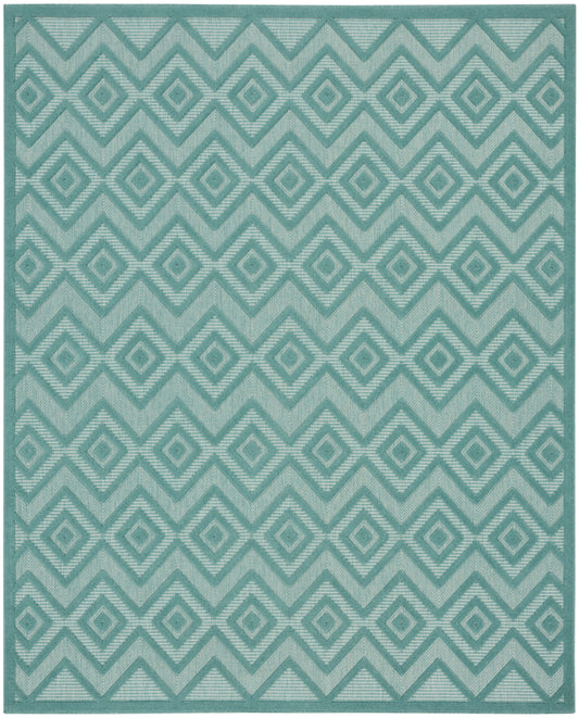 Nourison Home Versatile NRV01 Aqua Teal  Contemporary Flat Weave Rug