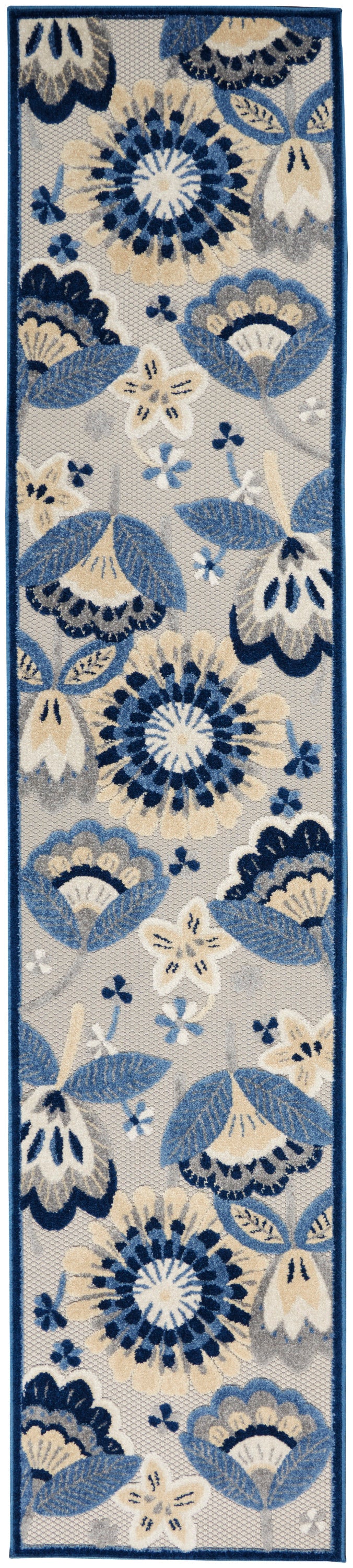 Nourison Home Aloha ALH25 Blue Grey  Contemporary Machinemade Rug