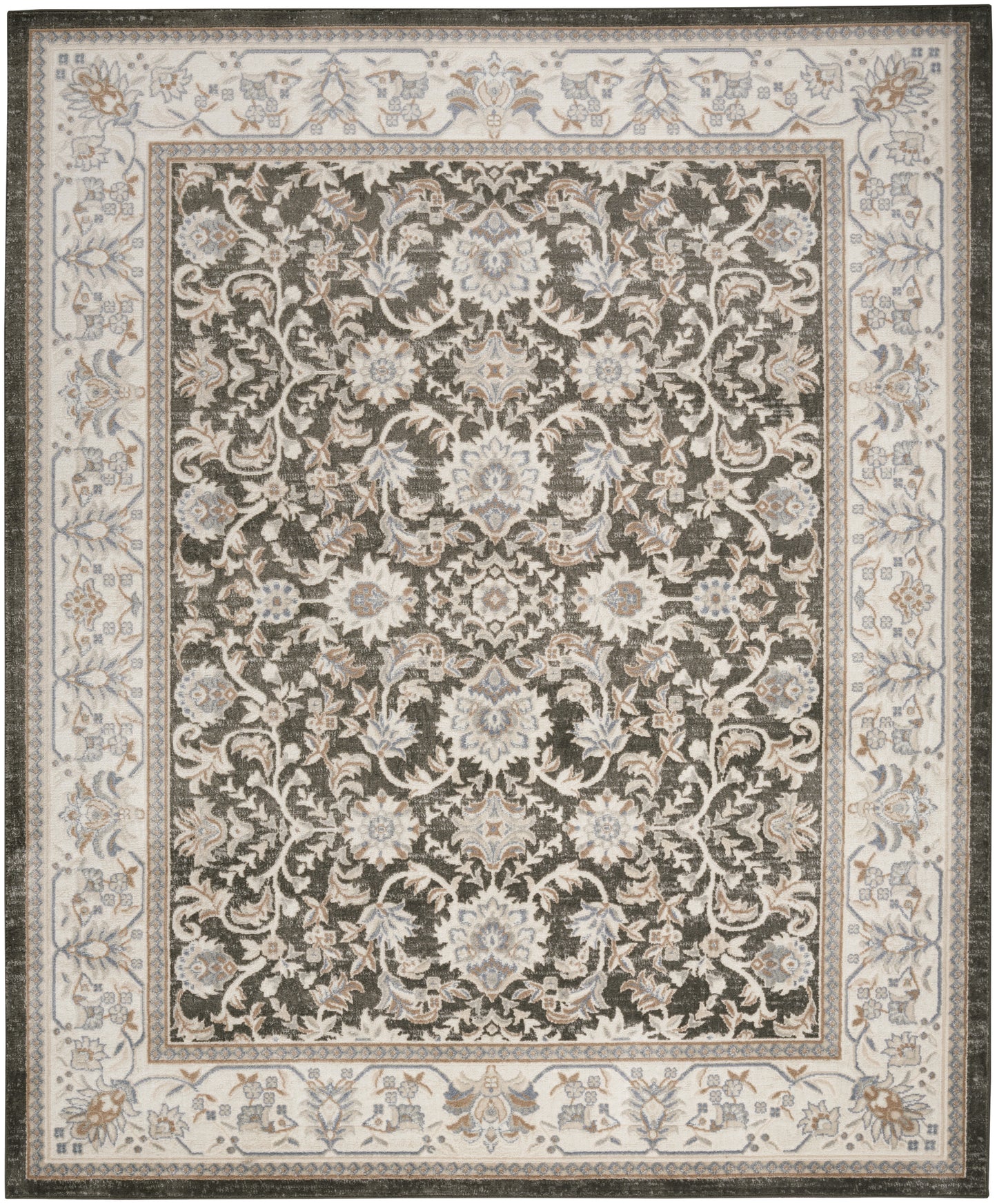 Nourison Home Serenity Home SRH02 Ivory Grey Blue  Traditional Woven Rug