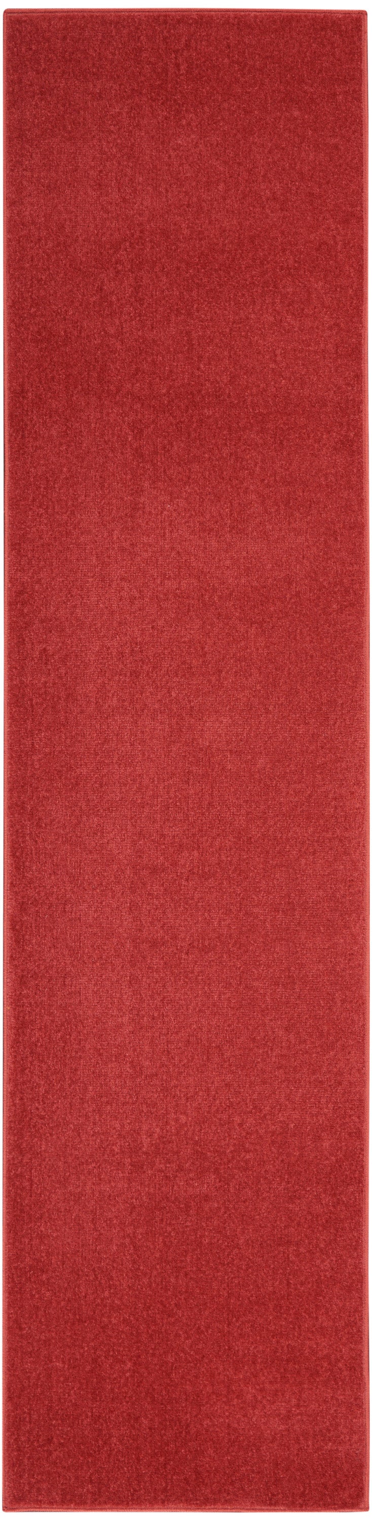 Nourison Home Nourison Essentials NRE01 Brick Red  Contemporary Machinemade Rug