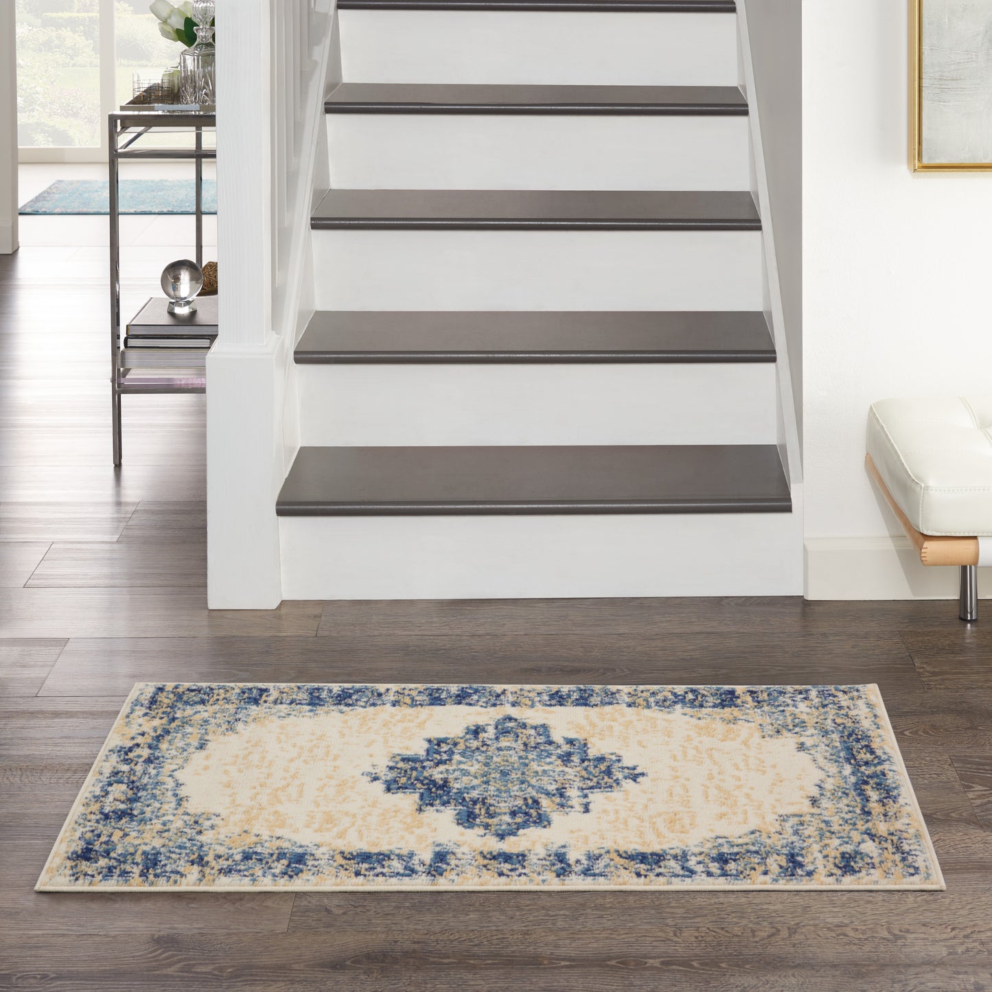 Nourison Home Grafix GRF14 White  Transitional Machinemade Rug